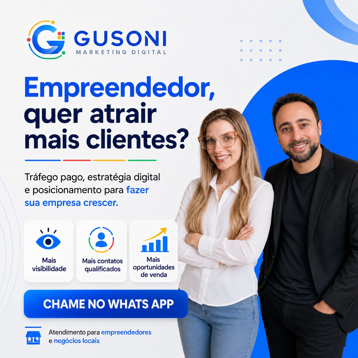 Criativo da Gusoni Marketing Digital para atrair mais clientes